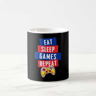 Mug Eat Sleep Games Répéter les jeux vidéo amusants