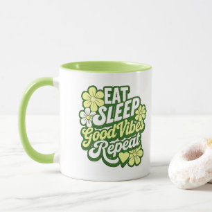 Mug Eat Sleep Good Vibes Répéter