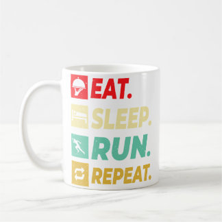 Mug Eat Sleep Run Repeat Running Runner For Boys