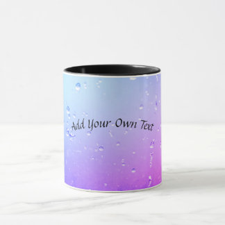 Mug Eau bleu pourpre Ajoutez votre texte