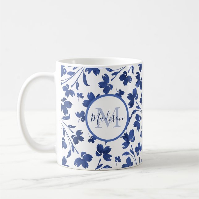 Mug Eau d'Indigo - tiges de fleurs (Gauche)