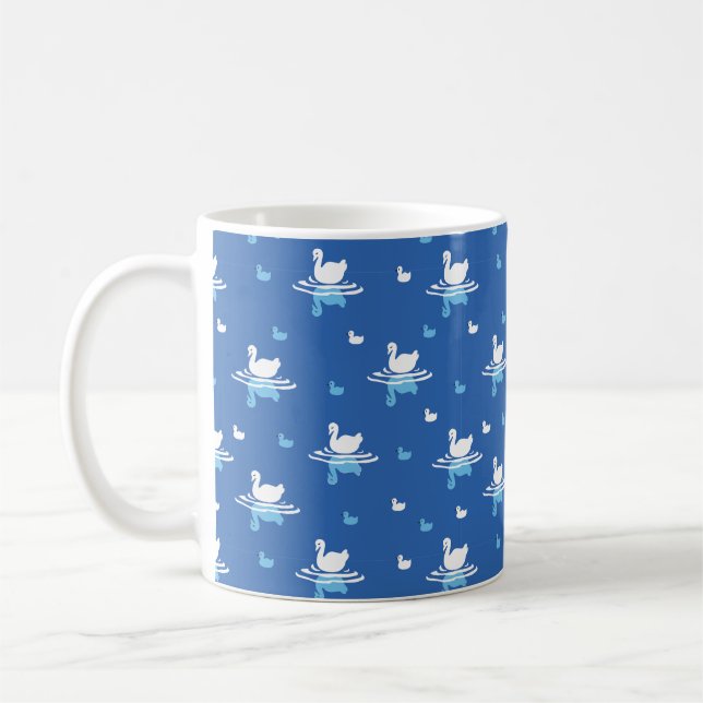 Mug Eaux sereines - Conception Motif de Swan Lake (Gauche)