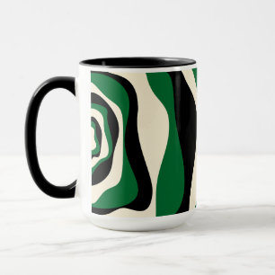 Mug Ebb et flux 4 en vert, crème et noir