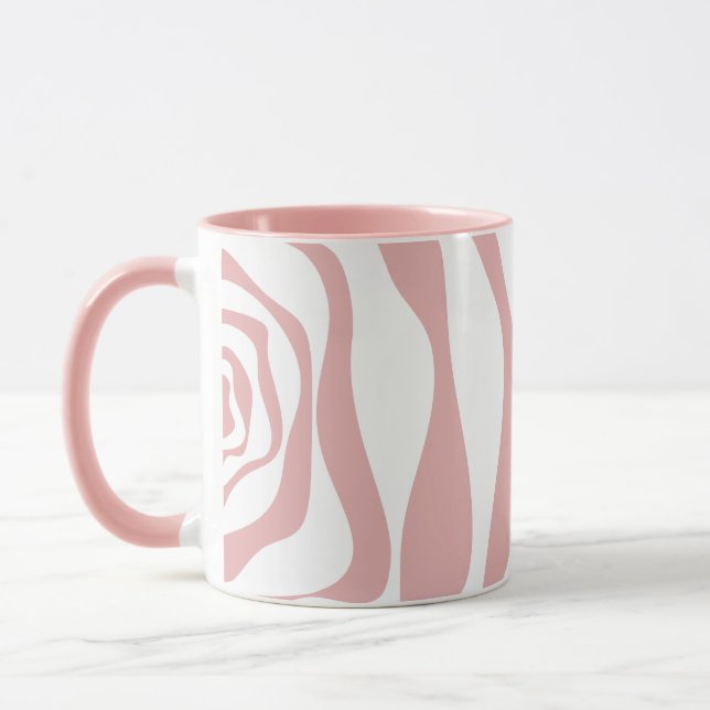 Mug Ebb et flux 4 - rose et blanc (Gauche)