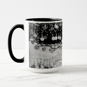 Mug Écharpe noire et argentée classique        