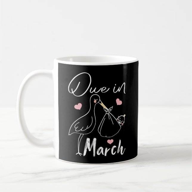 Mug Échéance En Mars Swan Drôle Portant Un Nouvel Enfa (Gauche)