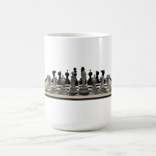 Mug Échecs et pièces d'échecs :