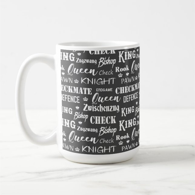 Mug Échecs Jouer des mots et des phrases (Gauche)