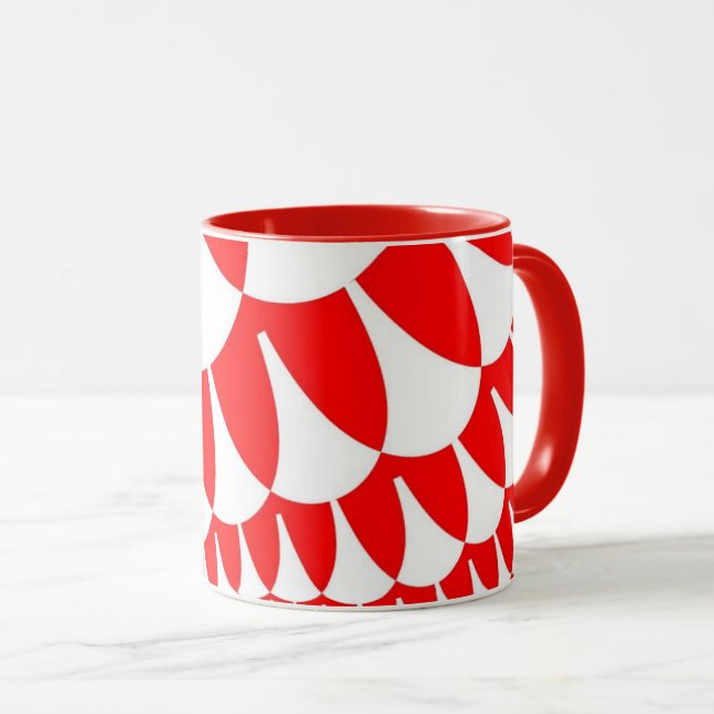 Mug Échelles rouges et blanches (Devant droit)