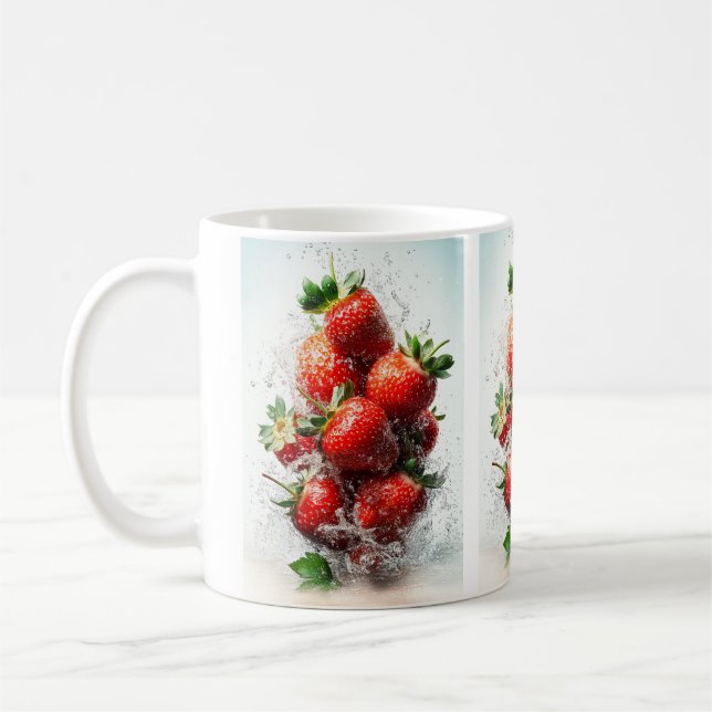 Mug Éclaboussure de fraise (Gauche)
