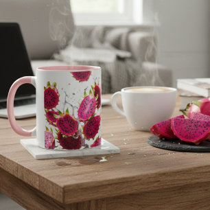 Mug Éclaboussure de fruit de dragon vibrant deux tons
