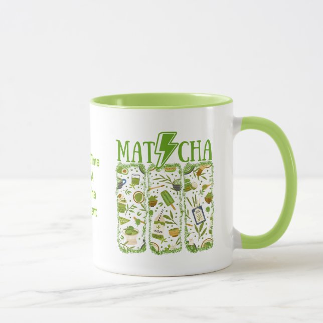 Mug Éclair MATCHA Boulon à brosse (Droite)