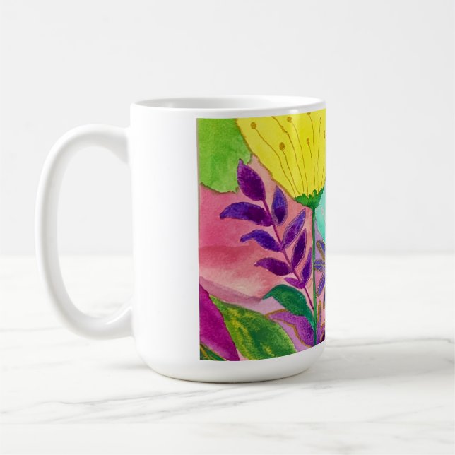 Mug Éclatement de la joie florale (Gauche)