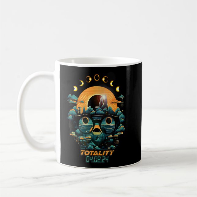 Mug Éclipse Phases Total Solaire Eclipse 2024 Totalité (Gauche)