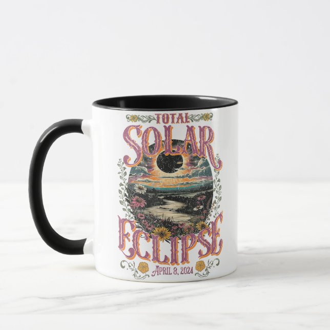 Mug Éclipse solaire super totale 8 avril 2024 Astronom (Gauche)
