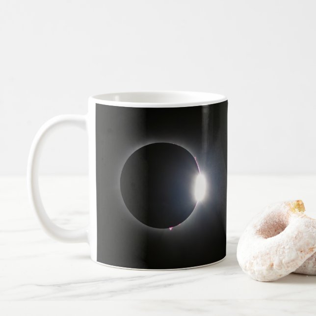 Mug Éclipse solaire totale 8 avril 2024 (Avec donut)
