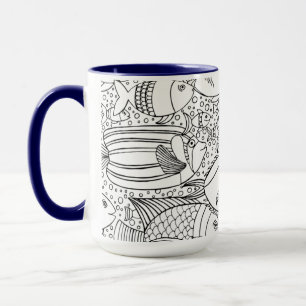 Mug École De Poissons Inspirée