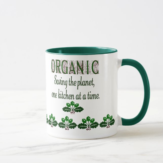 Mug Économie biologique Saving Planet Cuisine Saying M (Droite)