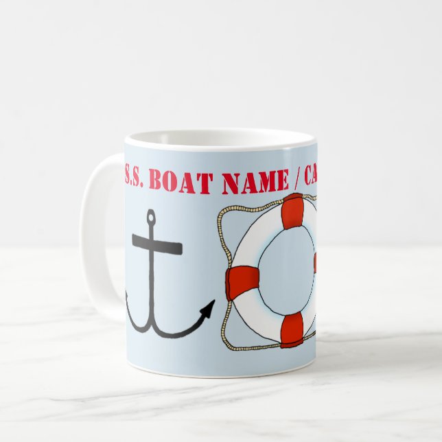 Mug Économie de vie et boug d'Ancres (Personnaliser) (Devant gauche)