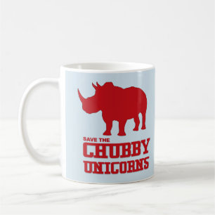 Mug Économies drôles le rouge potelé de rhinocéros