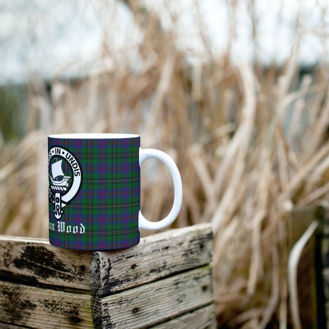 Mug Ecosse Clan Wood Crest & Tartan (Créateur téléchargé)