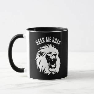 Mug Écoutez-moi le visage du lion rugissant