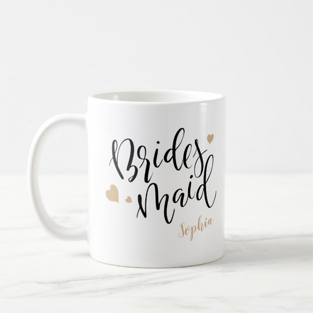 Mug Écriture manuscrite personnalisée pots de servante (Gauche)