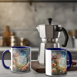 Mug Écriture Révélation Colorée Vitrail Floral