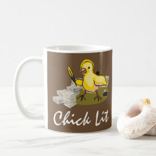 Mug Écrivain Lit avec papier et Quill Plume