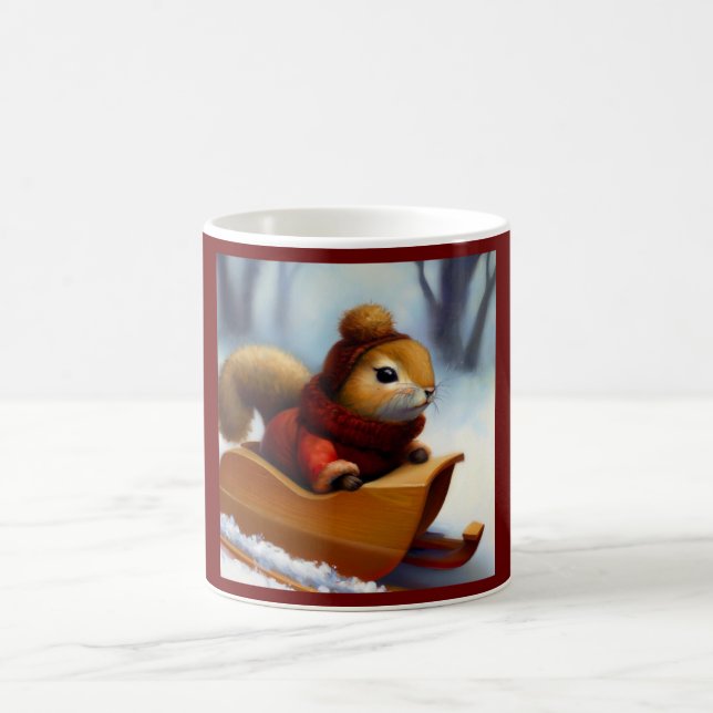 Mug Écureuil Dans Un Drapeau (Centre)