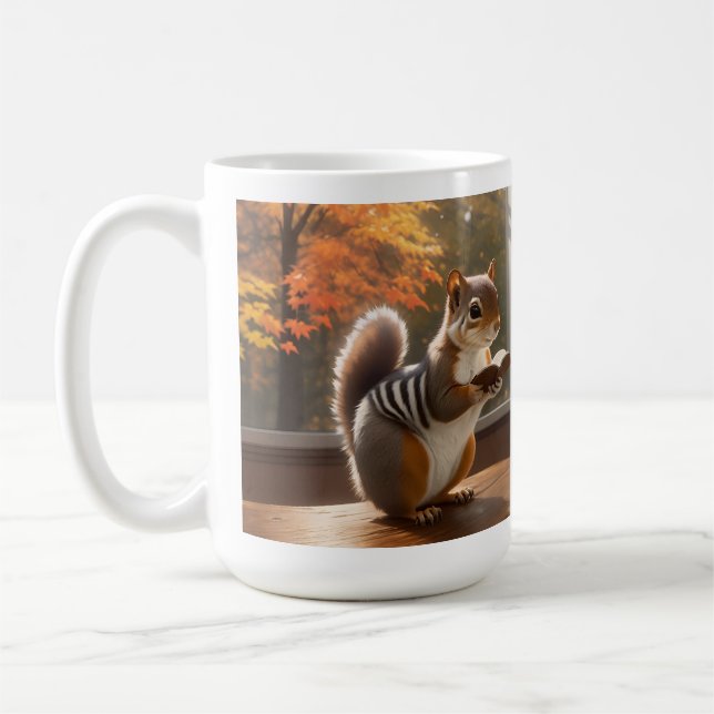 Mug Écureuil Lecture classique Mug, 15 oz (Gauche)