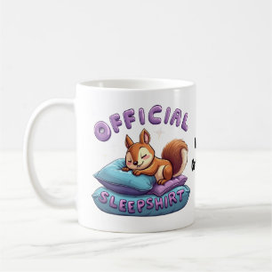 Mug Écureuil Officiel Dort Mignon & Drôle Endormi