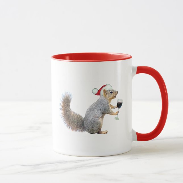 Mug Écureuil père Noël avec Musique à vin (Droite)
