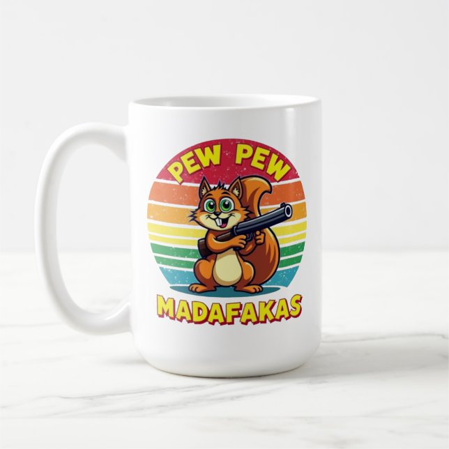 Mug Écureuils en mode action : PEW PEW ! (Gauche)