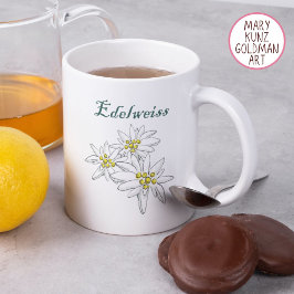 Mug Edelweiss Fleur sauvage alpin Jaune à main