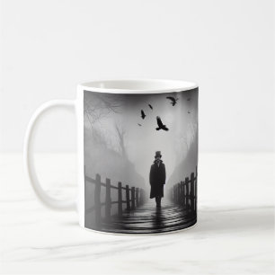 Mug Edgar Allan Poe Poet Bridge Ravens Foggy Éffrayant