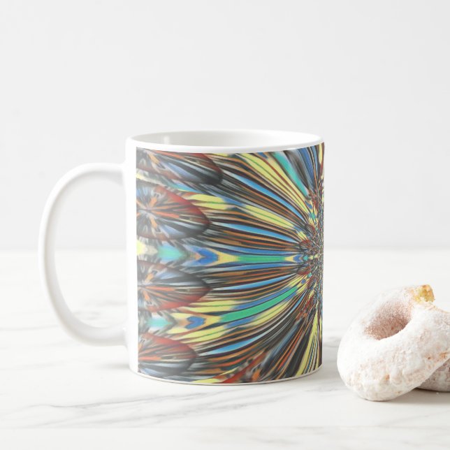 Mug Edgy African Urban Pop Art Conception optique Abst (Avec donut)