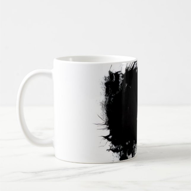 Mug  Edgy Black Ink Splatter Abstract Grunge Desig Kaffeetasse (Links)