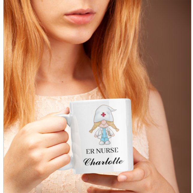 Mug Editable Emergency Room Nurse Gift Funny ER Nurse  (Créateur téléchargé)