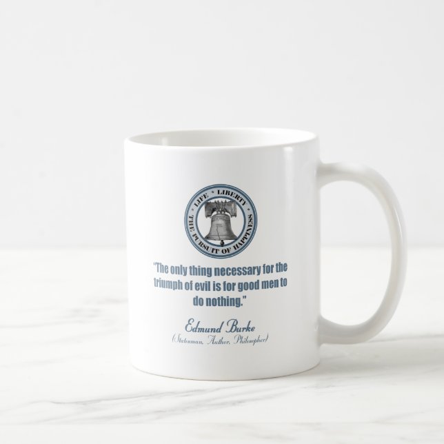 Mug Edmund Burke Citation (Good v Evil) (Droite)