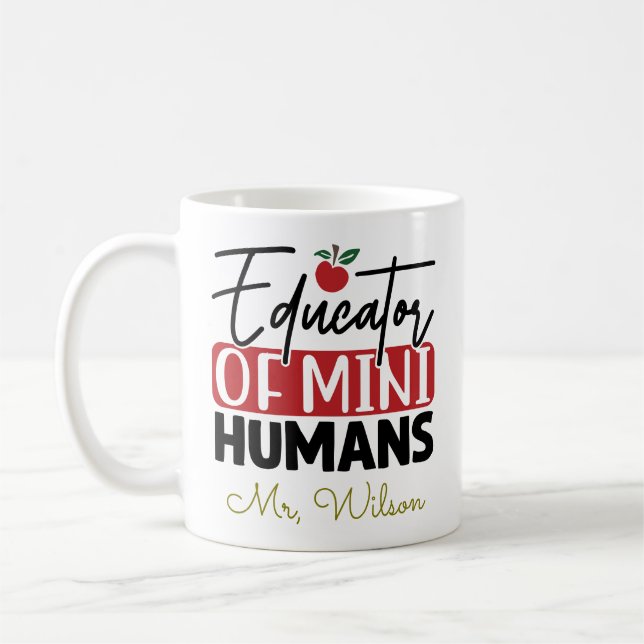 Mug Educator of Mini Humans Notebook – Funny Teacher  (Gauche)