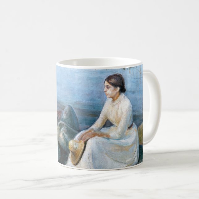 Mug Edvard Munch - Nuit d'été, Enger sur la plage (Devant droit)