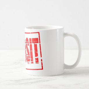 Mug Effet de tampon en caoutchouc rouge de dépôt