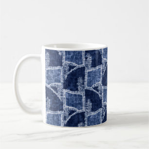 Mug Effet teint d'Indigo - Graphique de graphique à mo