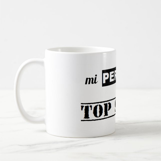 Mug Effiloche de mon percentil est haut secret (Gauche)