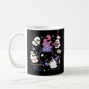Mug Éffrayant Ghost Halloween Witch Cauldron