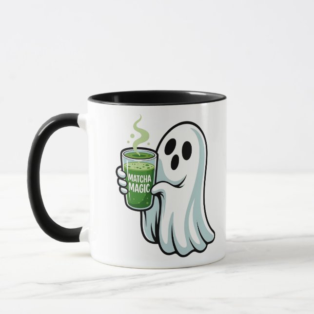 Mug Éffrayant Halloween Fantôme Boire Matcha Boire (Gauche)