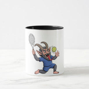 Mug Éffrayant Krampus Jouer Tennis Noël