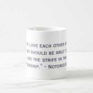 Mug Égalité de soutien de mariage de citation notoire