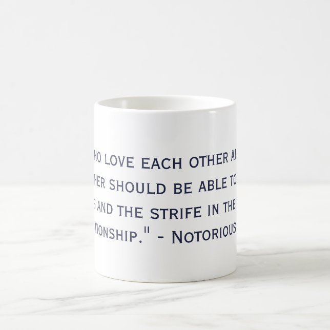 Mug Égalité de soutien de mariage de citation notoire (Centre)